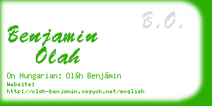 benjamin olah business card